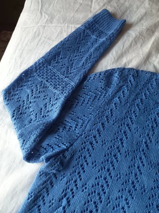 Rebeca di filo vintage blu
