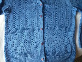 Rebeca di filo vintage blu