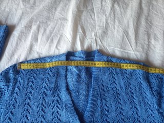 Rebeca di filo vintage blu