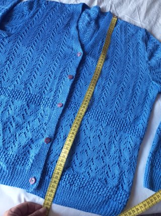 Rebeca di filo vintage blu