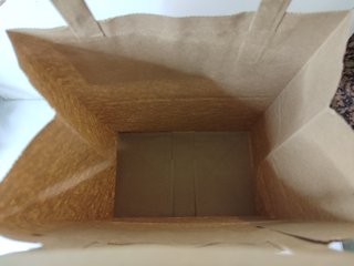 600 sacchetti di carta kraft con manici (18x8x24 cm)
