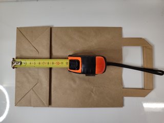 600 sacchetti di carta kraft con manici (18x8x24 cm)