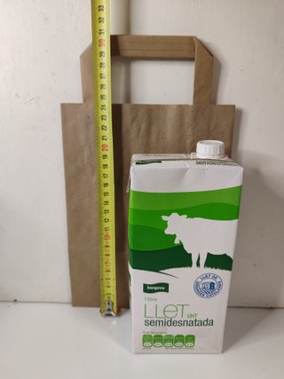 600 sacchetti di carta kraft con manici (18x8x24 cm)
