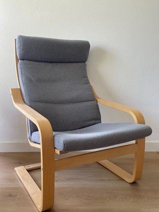 Sillón IKEA POÄNG Gris Madera Modelo Antiguo