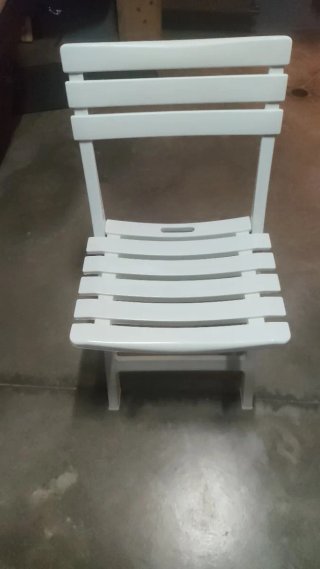 Silla de terraza/jardín blanca resistente