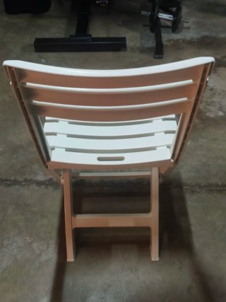 Silla de terraza/jardín blanca resistente