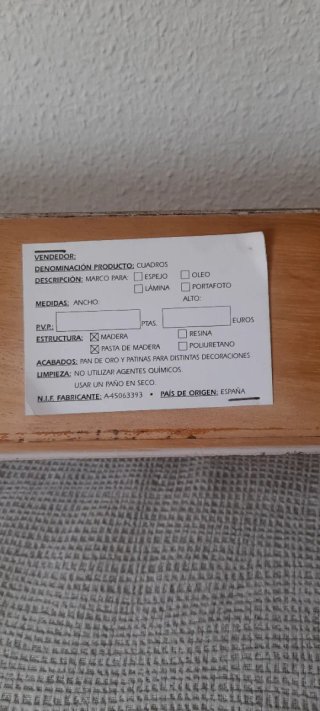 MARCO ANTIGUO DORADO Y MADERA.