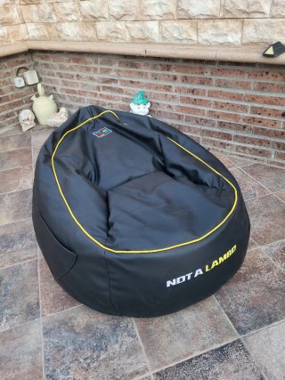 Puff Not a Lambo Polipiel Negro