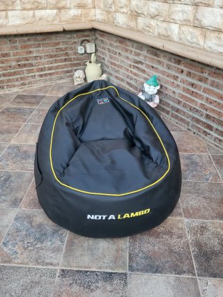 Puff Not a Lambo Polipiel Negro