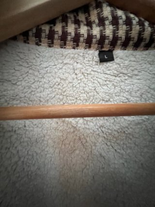 Cazadora pata de gallo marron con forro Talla L