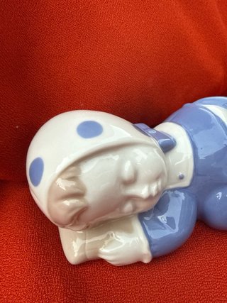 Lampara de Noche Cerámica Vintage Bebé Durmiendo