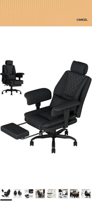 Silla Oficina XXL HDHNBA Reclinable Reposapiés