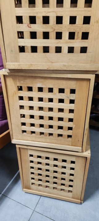 Cajas de madera apilables (Set de 4