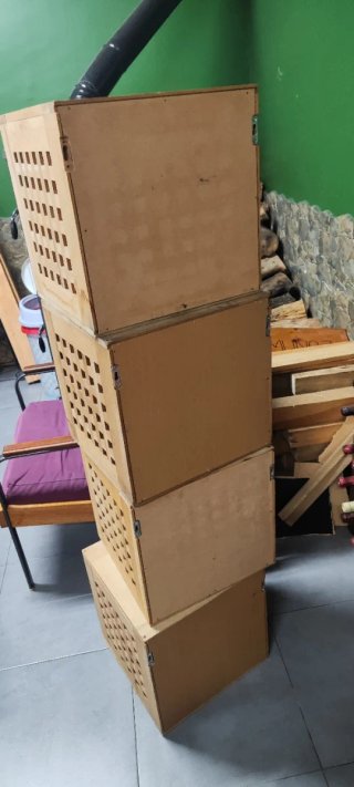 Cajas de madera apilables (Set de 4