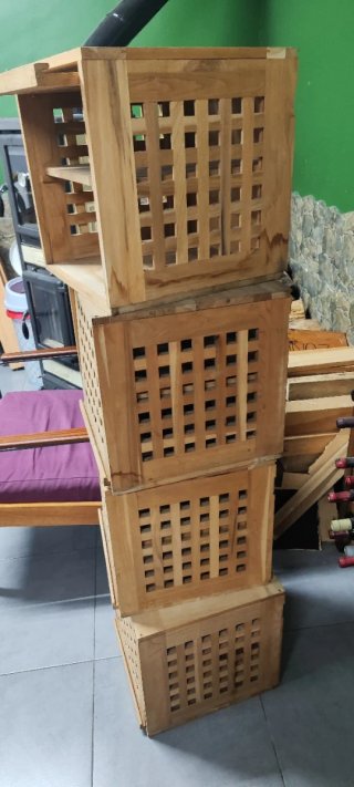 Cajas de madera apilables (Set de 4