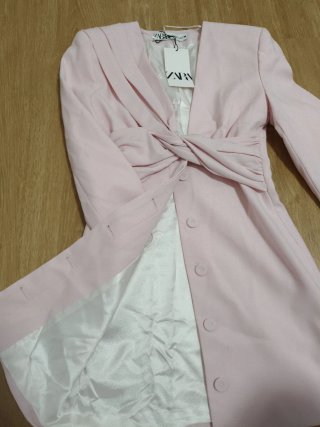 Vestido blazer Zara rosa S