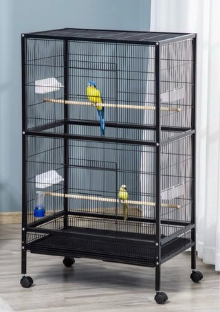 Jaula para pájaros con ruedas