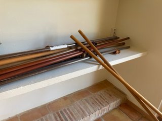 Conjunto Barras y Accesorios Cortinas Madera