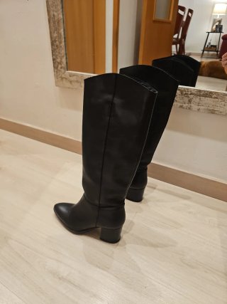 Botas de piel negras talla 37