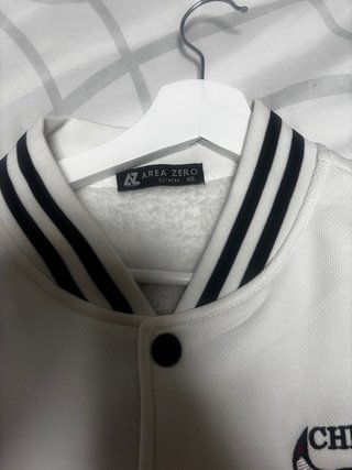 Giubbotto sportivo Lacoste bianco e blu