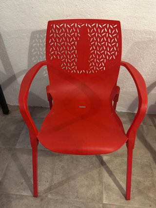 6 Sillas Coca-Cola Roja de Plástico