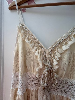 Vestido ibicenco beige sin estrenar