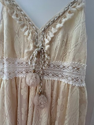 Vestido ibicenco beige sin estrenar