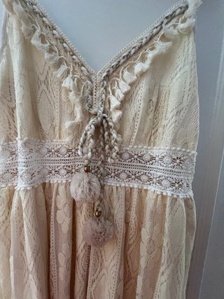 Vestido ibicenco beige sin estrenar