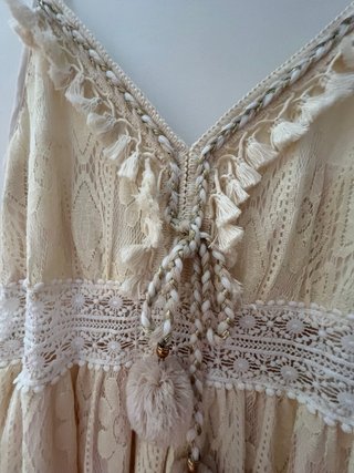 Vestido ibicenco beige sin estrenar