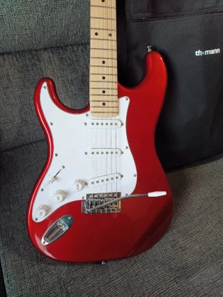 Guitarra Eléctrica Zurdos Roja HB + Funda
