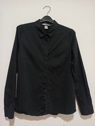 Camisa H&M Hombre Negra Talla L