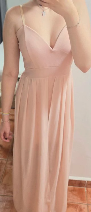 Vestido largo rosa