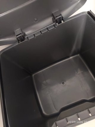 Cubo de basura con pedal Denox 50L  Gris antracita