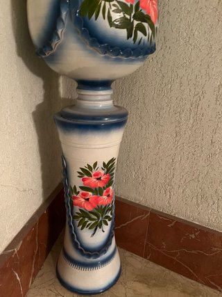 Conjunto Cerámica: Columna y Macetero