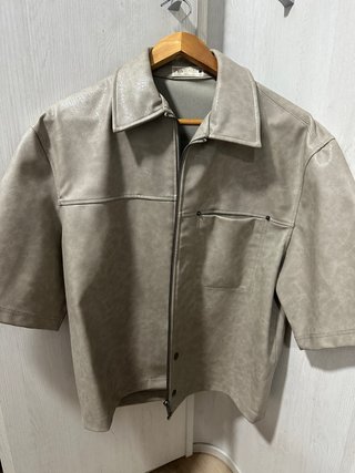 Sobrecamisa Zara cremallera gris