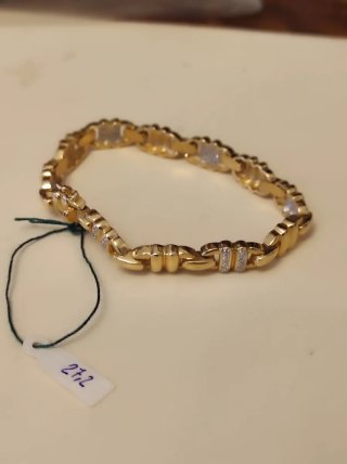 Pulsera oro de 18 kts con puntas de brillantes