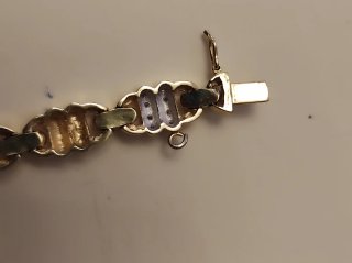 Pulsera oro de 18 kts con puntas de brillantes