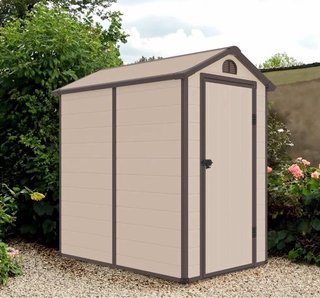 Caseta jardín resina 132x190x203cm 2,47 m² Marsala