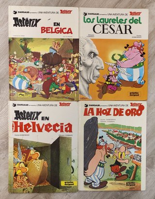 Lote con 4 tomos de Asterix el Galo