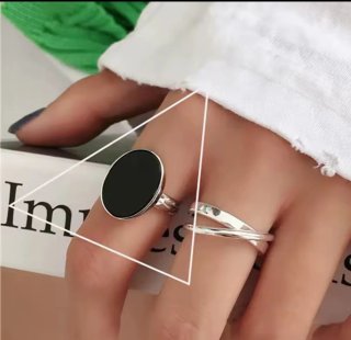 Anello in Argento 925 Nero Regolabile