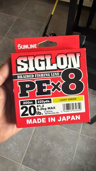 Sunline Siglon PE x8 Trenzado 20lb Light Green