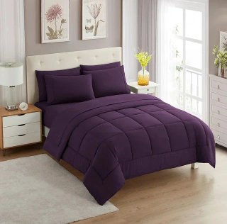 Edredón Acolchado para camas individual 90 purpura