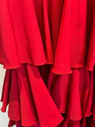 Falda flamenca volantes roja