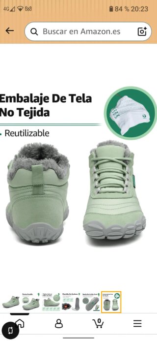 Stivali invernali Saguaro Barefoot da donna, taglia 39, verde