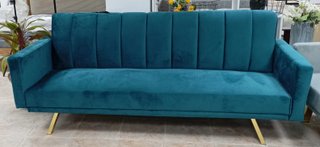Sofá Cama Azul Teal Elegante