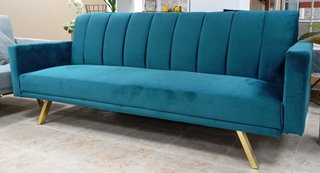 Sofá Cama Azul Teal Elegante