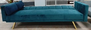 Sofá Cama Azul Teal Elegante