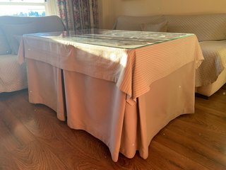 Mesa Camilla Madera y Cristal Salón