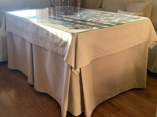 Mesa Camilla Madera y Cristal Salón
