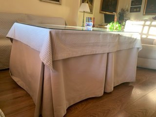 Mesa Camilla Madera y Cristal Salón